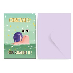 Factor Notes Congratulations Snail Greeting Card FN5138